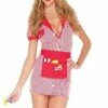 Forplay Candy Striped Fancy Dress Nurse Costume Costumes