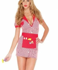 Forplay Candy Striped Fancy Dress Nurse Costume Costumes