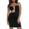Forplay Black Strapless Mini Dress Clothing