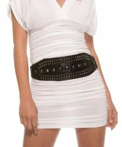 Forplay Gunmetal Studded Belt Lingerie Accessories