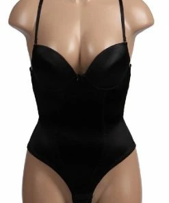 Beauty Search Shapewear Lingerie Thong Back Black Body Shaper