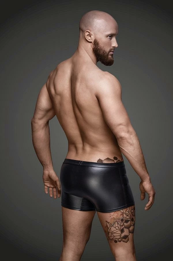 Noir Handmade Poland Sexy Men`s Eco-Leather Shorts With Hot Details Mens Clothing And Lingerie 4 Noir Handmade Poland Sexy Men`s Eco-Leather Shorts With Hot Details Mens Clothing And Lingerie