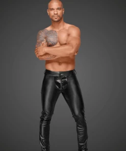 Noir Handmade Poland Wet-look Men's Trousers H051