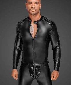 Noir Handmade Poland Men`s Wet-Look Jacket H052