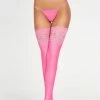 7 Th Heaven Pink Wet-Look Stockings Loreto