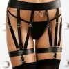 Lolitta Lingerie Garter Belts Black Leatherette Garter-belt