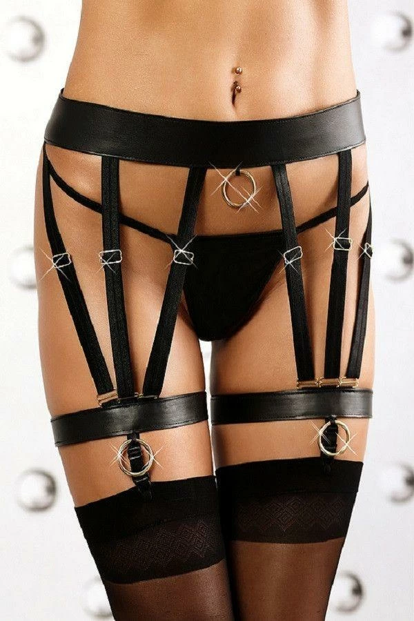 Lolitta Lingerie Garter Belts Black Leatherette Garter-belt 3 Lolitta Lingerie Garter Belts Black Leatherette Garter-belt