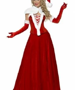 Smiffys Costumes Luxury Long Christmas Santa Dress