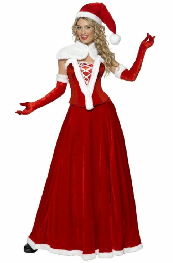 Smiffys Costumes Luxury Long Christmas Santa Dress 3 Smiffys Costumes Luxury Long Christmas Santa Dress