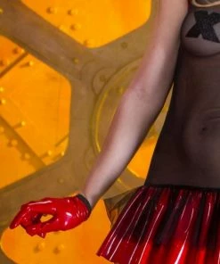 Patrice Catanzaro France Short Red Vinyl Gloves Molly