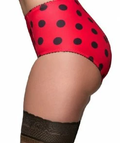 Nylon Dreams Dotty Betty Retro Red Knickers 10 Nylon Dreams Dotty Betty Retro Red Knickers