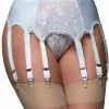 Nylon Dreams Lingerie 10 Strap White Suspender Belt NDL10