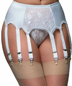 Nylon Dreams 10 Strap Red Suspender Belt NDL10