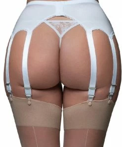 Nylon Dreams 10 Strap Black Suspender Belt NDL10