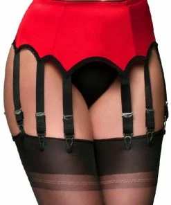 Nylon Dreams 10 Strap White Suspender Belt NDL11