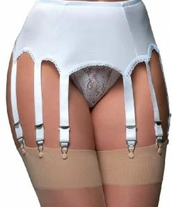 Nylon Dreams 10 Strap Red Suspender Belt NDL11