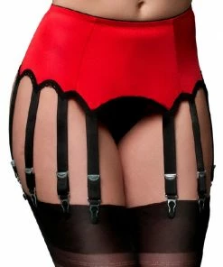 Nylon Dreams 12 Strap Black Suspender Belt NDL12 Lingerie