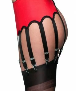 Nylon Dreams 12 Strap Red Suspender Belt NDL12 Lingerie 14 Nylon Dreams 12 Strap Red Suspender Belt NDL12 Lingerie