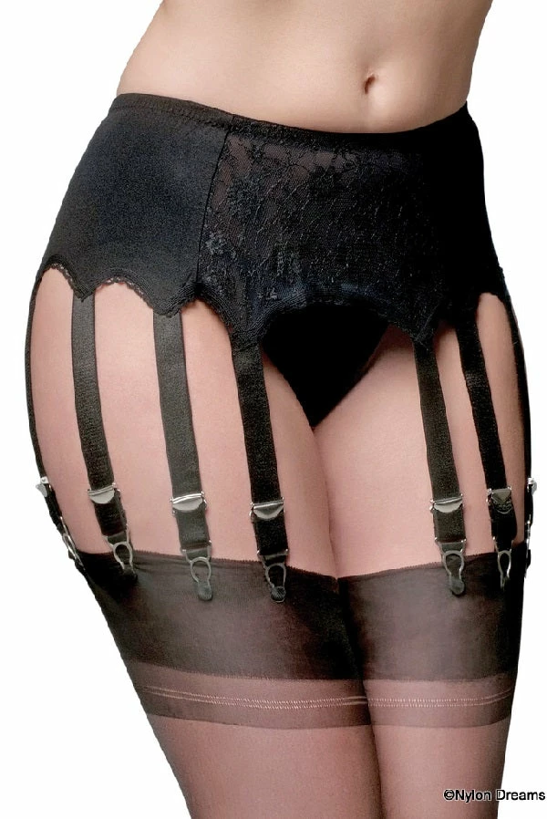 Nylon Dreams 12 Strap White Suspender Belt NDL13 6 Nylon Dreams 12 Strap White Suspender Belt NDL13