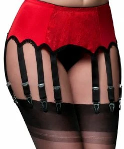 Nylon Dreams 12 Strap Black Suspender Belt NDL13 Lingerie