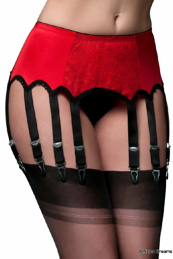 Nylon Dreams 12 Strap White Suspender Belt NDL13 9 Nylon Dreams 12 Strap White Suspender Belt NDL13