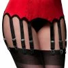 Nylon Dreams Lingerie 12 Strap Red Suspender Belt NDL13