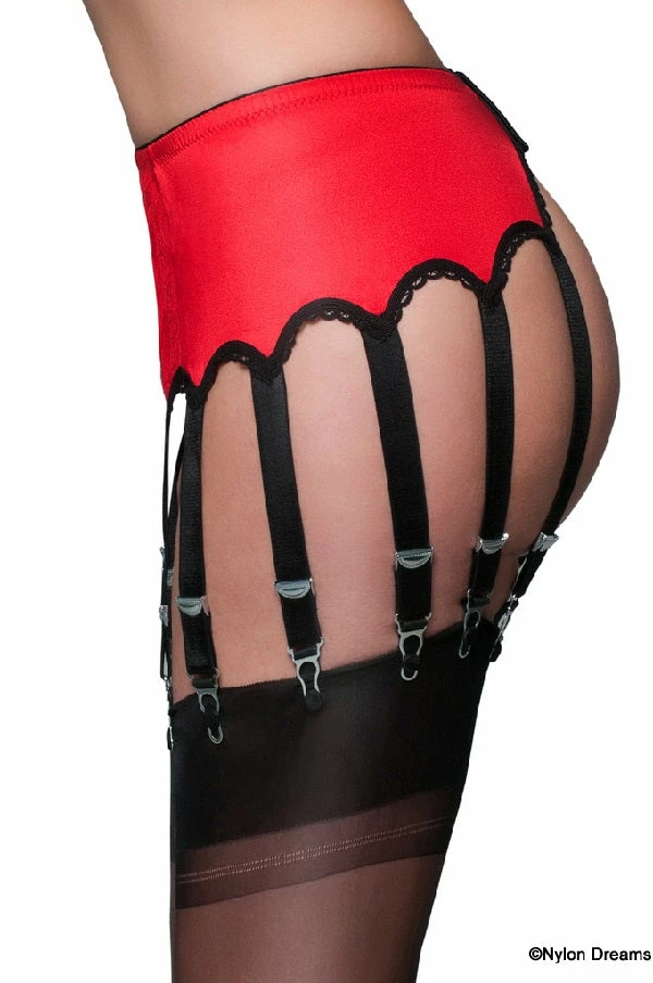 Nylon Dreams 12 Strap White Suspender Belt NDL13 11 Nylon Dreams 12 Strap White Suspender Belt NDL13