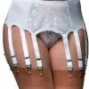 Nylon Dreams 12 Strap White Suspender Belt NDL13