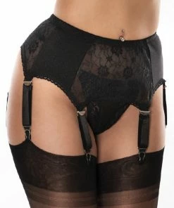 Nylon Dreams Lingerie 6 Strap Red Suspender Belt NDL1