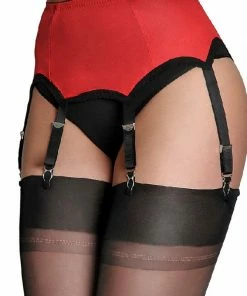 Nylon Dreams 6 Strap White Suspender Belt NDL2 Lingerie