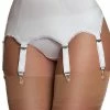 Nylon Dreams 6 Strap White Suspender Belt NDL2 Lingerie