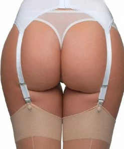 Nylon Dreams 6 Strap Red Suspender Belt NDL2