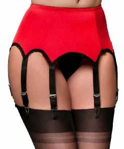 Nylon Dreams Lingerie 8 Strap Black Suspender Belt NDL3