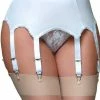 Nylon Dreams 8 Strap White Suspender Belt NDL3 Lingerie