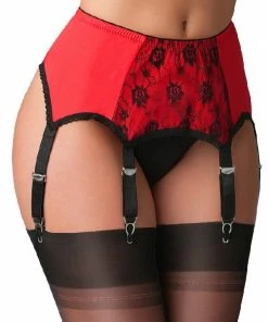 Nylon Dreams 6 Strap Pink Suspender Belt NDL60 Lingerie