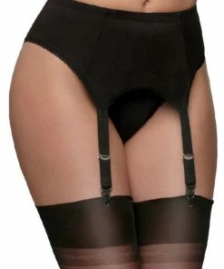 Nylon Dreams Lingerie 4 Strap White Suspender Belt NDL6