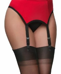 Nylon Dreams 4 Strap Red Suspender Belt NDL6