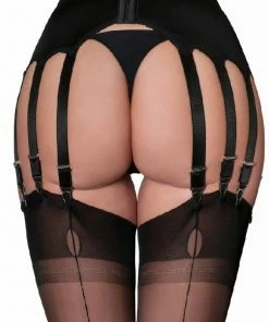 Nylon Dreams Lingerie 14 Strap White Suspender Belt NDL70