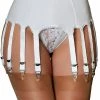 Nylon Dreams Lingerie 14 Strap White Suspender Belt NDL70