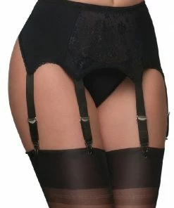 Nylon Dreams 6 Strap Red Suspender NDL8 Lingerie