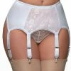 Nylon Dreams 6 Strap White Suspender NDL8 Lingerie