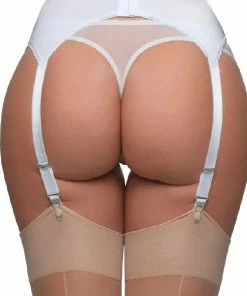 Nylon Dreams 6 Strap Red Suspender NDL8 Lingerie