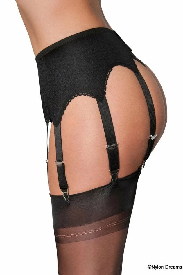 Nylon Dreams 8 Strap White Suspender Belt NDL9 8 Nylon Dreams 8 Strap White Suspender Belt NDL9