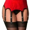 Nylon Dreams Lingerie 8 Strap Red Suspender Belt NDL9