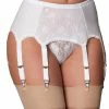 Nylon Dreams 8 Strap White Suspender Belt NDL9