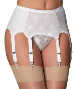 Nylon Dreams Lingerie 8 Strap Red Suspender Belt NDL9