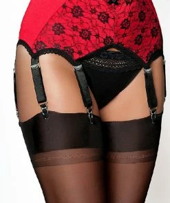 Nylon Dreams 6 Strap Pull On Suspender Belt
