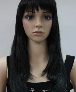 Flirtywomen Natural Black Long Wig Wigs