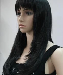 Flirtywomen Natural Black Long Wig Wigs