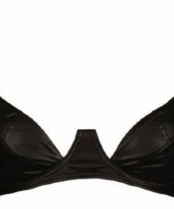 Patrice Catanzaro France Black PU Bra Sam Lingerie